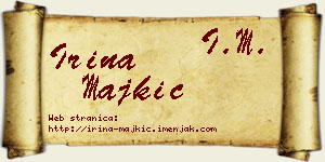 Irina Majkić vizit kartica